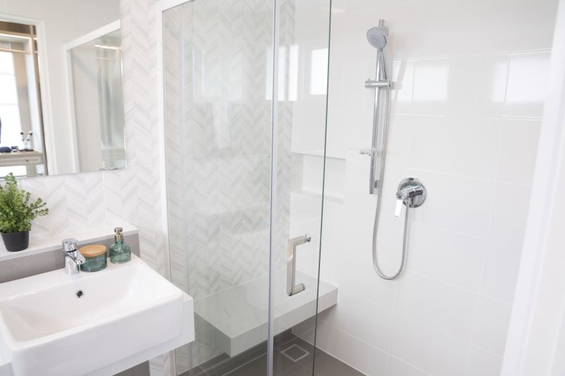Corner Shower with Stylish Fixtures